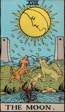 The Moon tarot card