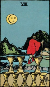 Eight of Cups artwork for symbolism reference