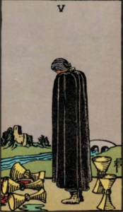 Five of Cups artwork for symbolism reference
