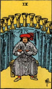 Nine of Cups artwork for symbolism reference