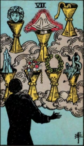 Seven of Cups artwork for symbolism reference
