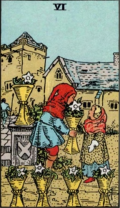 Six of Cups artwork for symbolism reference