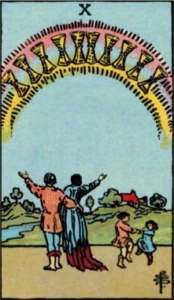 Ten of Cups artwork for symbolism reference