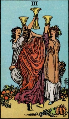 Three of Cups tarot card