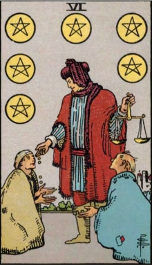 Six of Pentacles tarot card