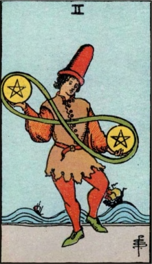 Two of Pentacles tarot card