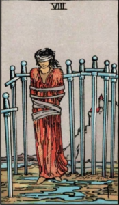 Eight of Swords artwork for symbolism reference