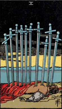 Ten of Swords tarot card