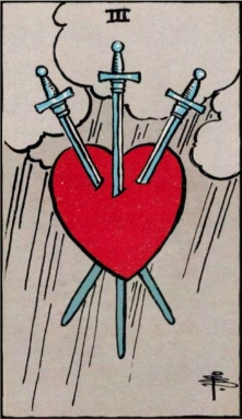Three of Swords tarot card