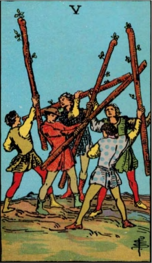 Five of Wands tarot card