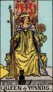Queen of Wands artwork for symbolism reference