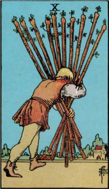 Ten of Wands tarot card