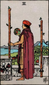 Two of Wands artwork for symbolism reference