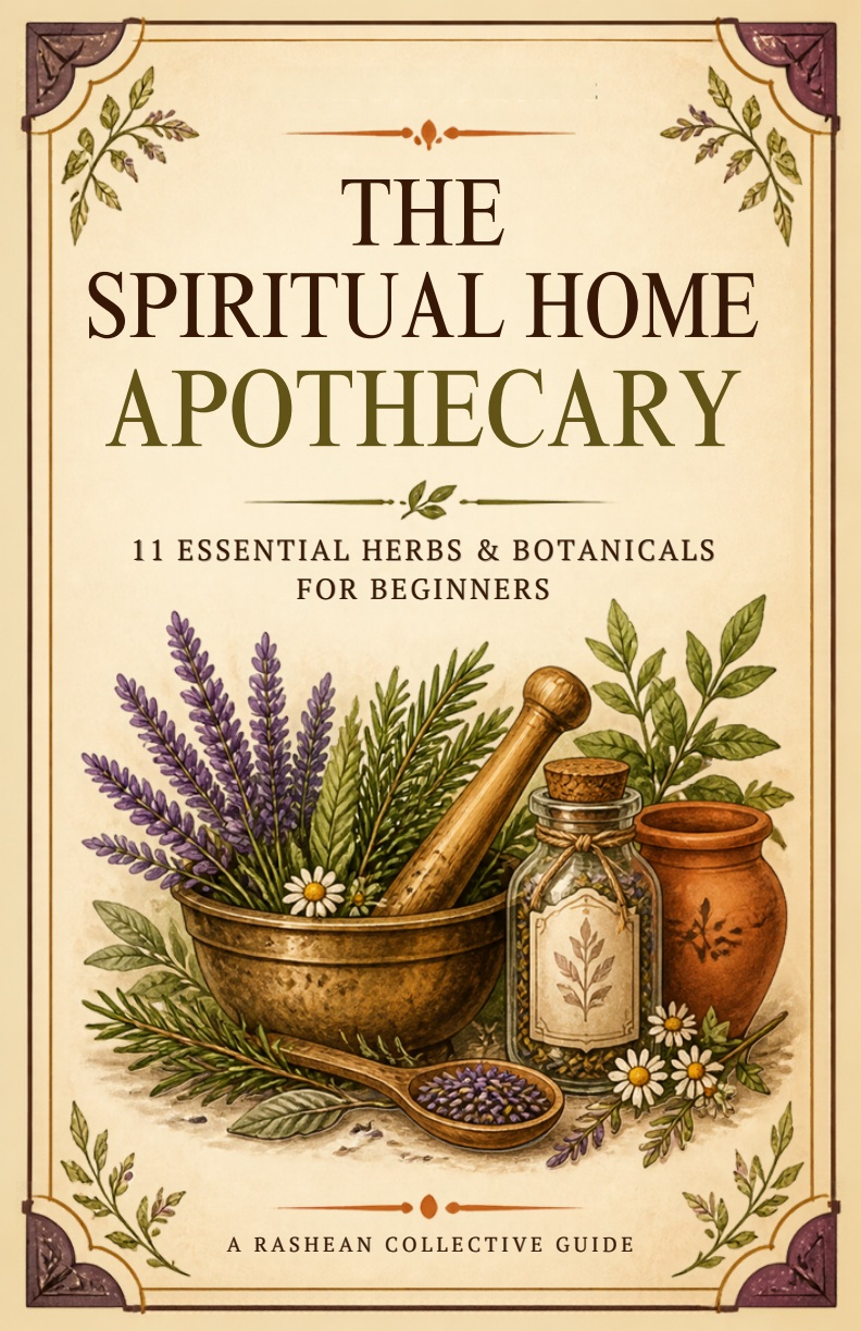 The Spiritual Home Apothecary: 11 Essential Herbs & Botanicals for Beginners, a Rashean Collective guide.