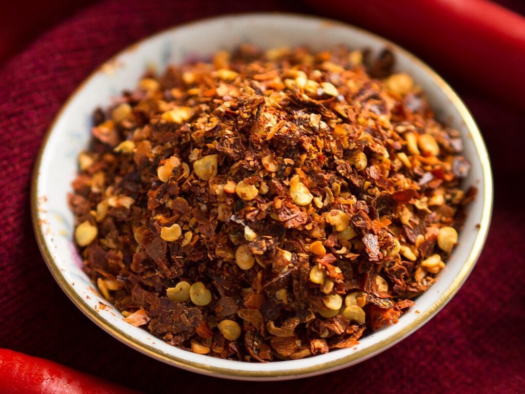 Reference photograph of Red Pepper Flakes; the owner’s packet identity and grade are not confirmed.